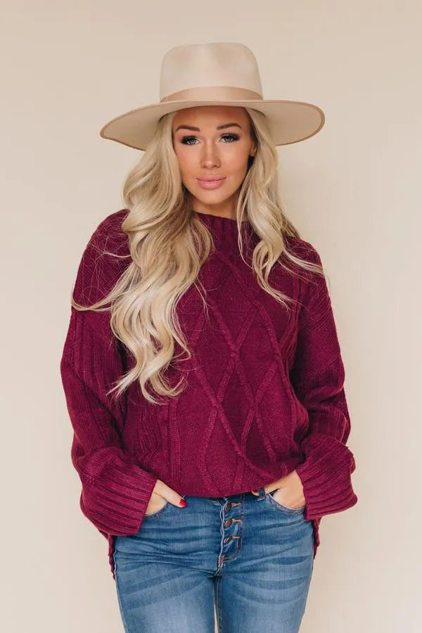 Mimi Chunky Knit Sweater Stay Warm in Style