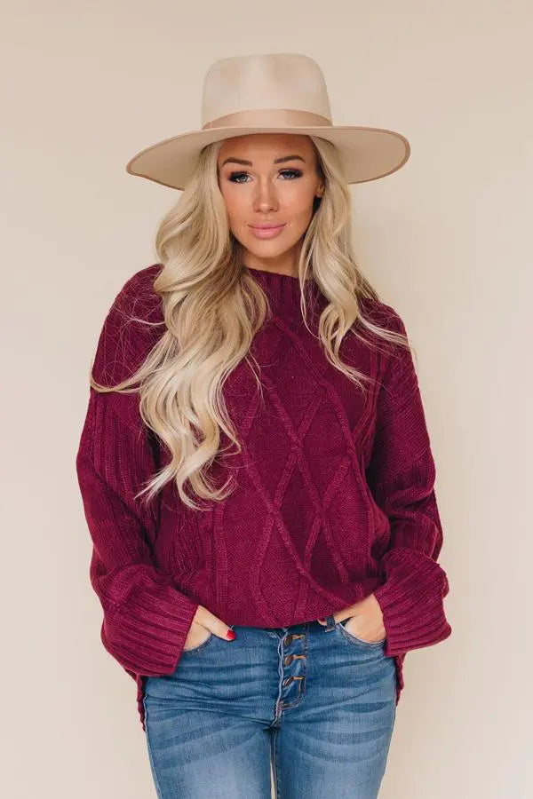 Mimi Chunky Knit Sweater Stay Warm in Style