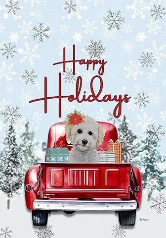 Mini Doodle - Hippie Hound Studio Best of Breed Holiday House and Garden Flag Best of Breed