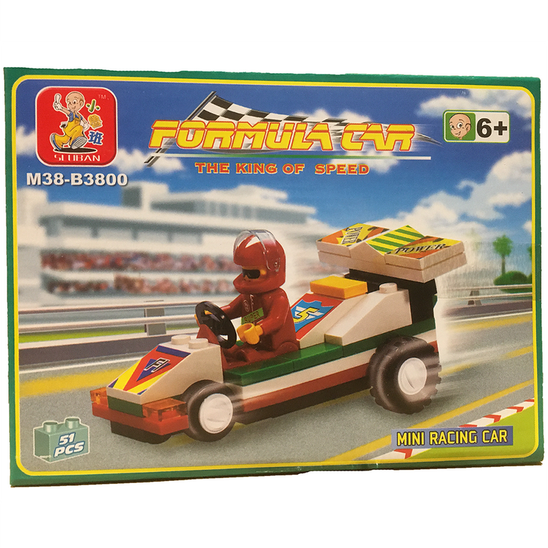Mini Racing Car Building Brick Kit (51pcs) Texas Toy Distribution