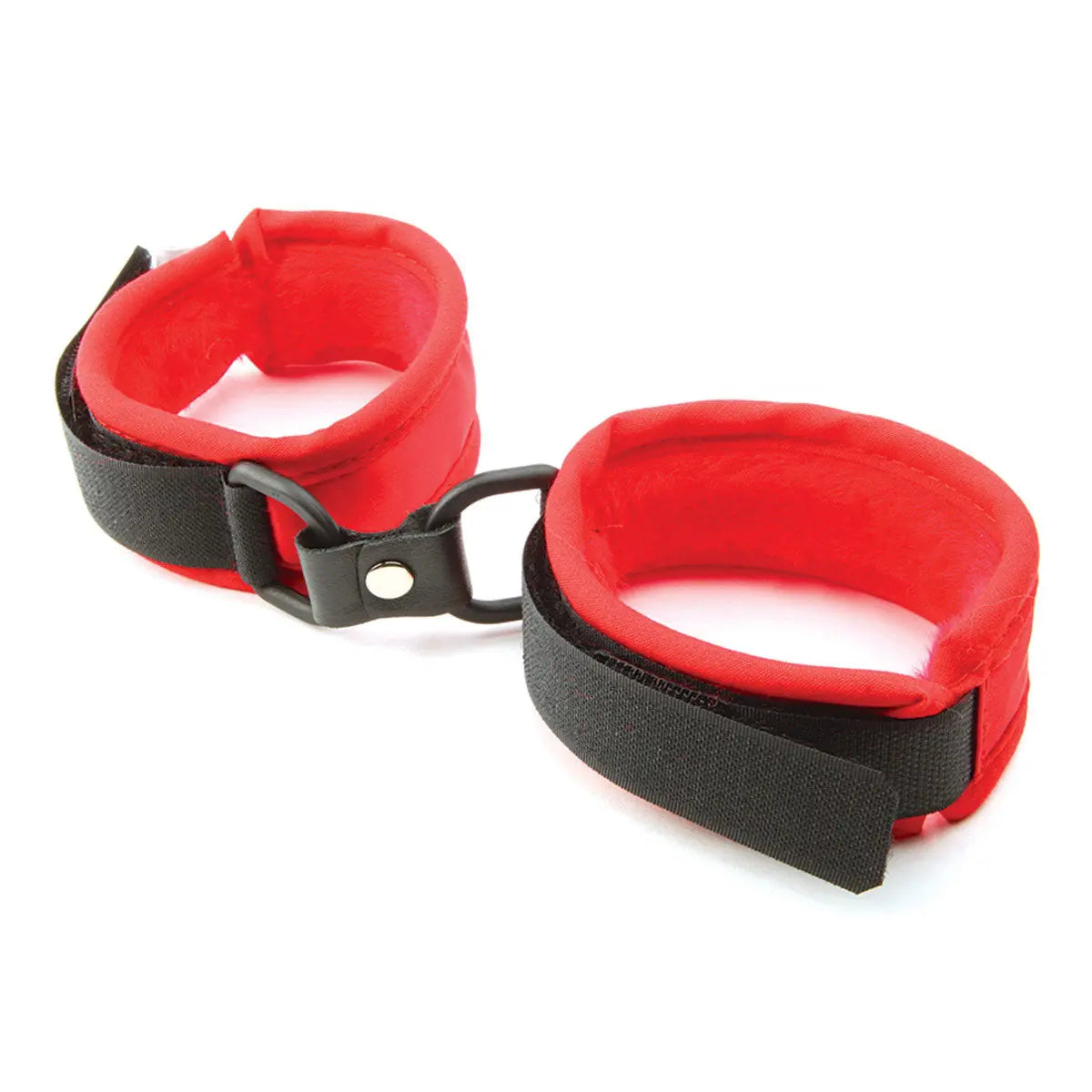 Mink Faux Fur Handcuffs - Red Foxtails