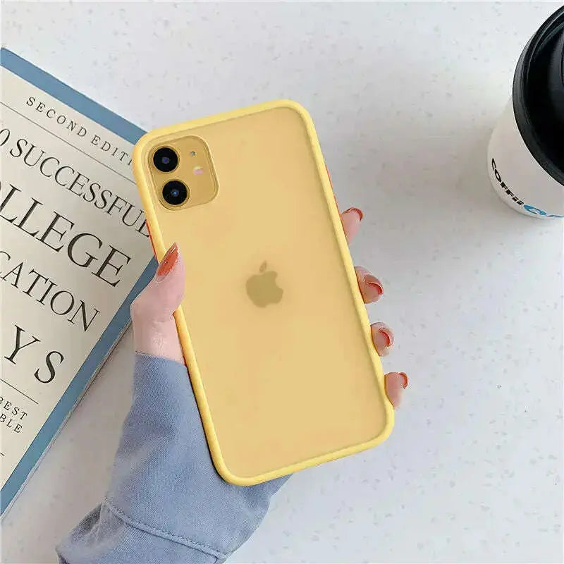 Mint-Hybrid-Simple-Matte-Bumper-Phone-Case-For-iPhone-12-11-11Pro-Max-XR-XS-Max-6S-8-7-Plus-Shockproof-Soft-Silicone-Clear-Cover-GreatEagleInc-334192652