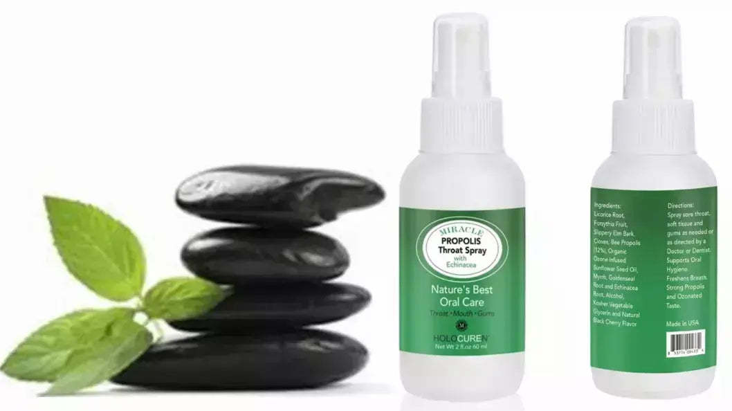 Miracle Propolis Throat Spray with 7 additional support herbs, 2 oz Holocuren