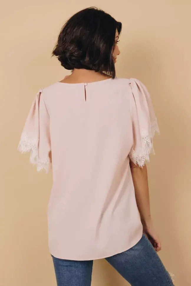 Misconception Satin Lace Top Stay Warm in Style