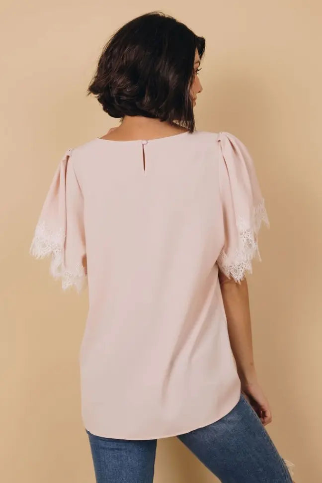Misconception Satin Lace Top Stay Warm in Style