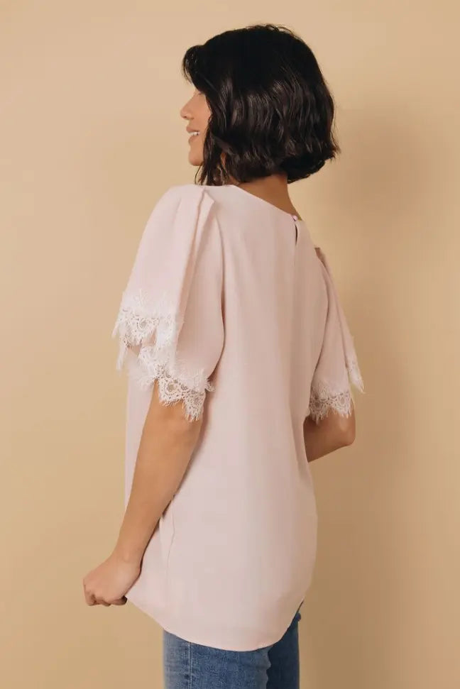 Misconception Satin Lace Top Stay Warm in Style