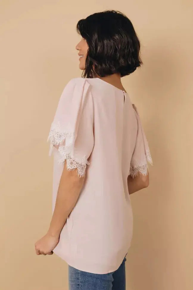 Misconception Satin Lace Top Stay Warm in Style
