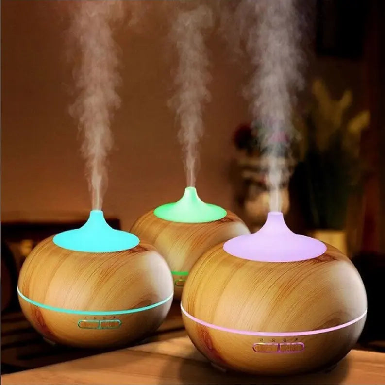Mistyrious Essential Oil Humidifier Natural Oak Design With Easy Remote Vista Shops