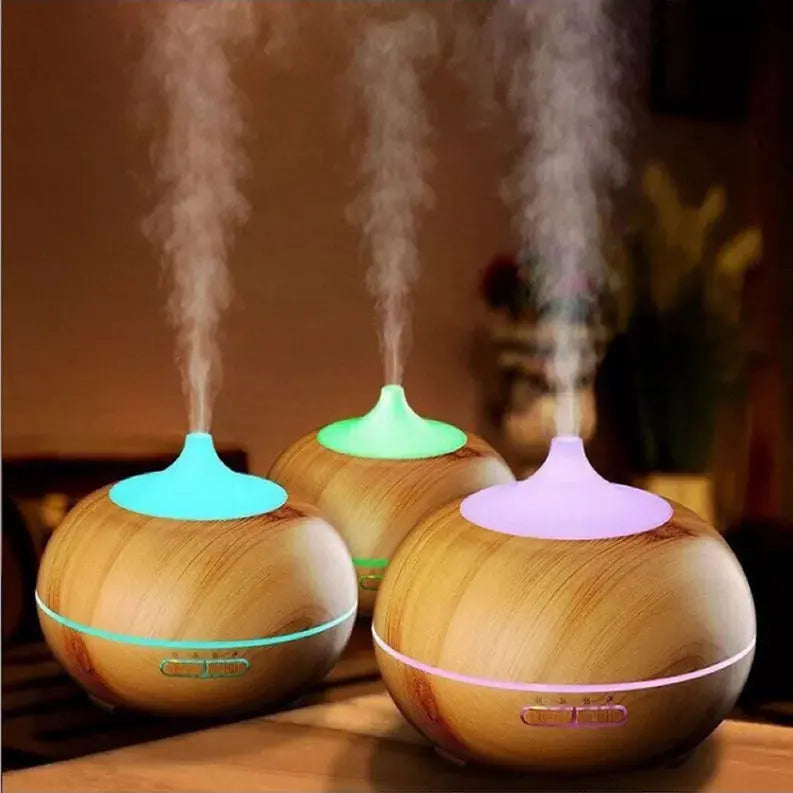 Mistyrious Essential Oil Humidifier Natural Oak Design With Easy Remote Vista Shops