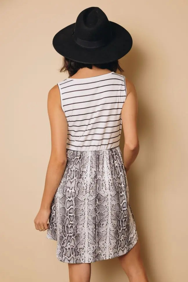Mitchell Patterned Tank Dress Stay Warm in Style