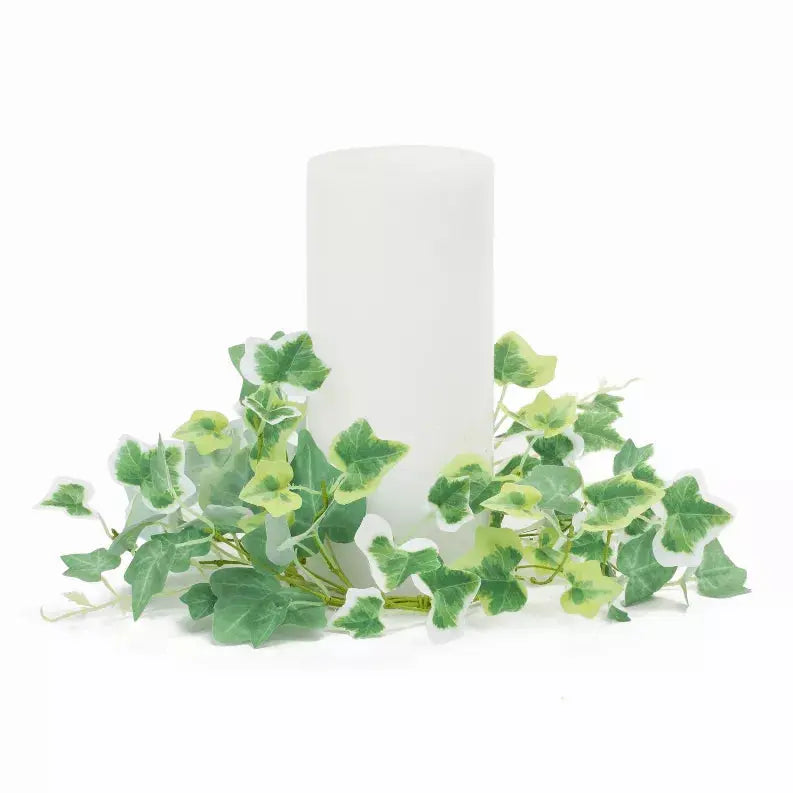 Mixed Ivy Candle Ring (Set of 6) 10.25"D Polyester (Fits a 4" Candle) Melrose Intl.