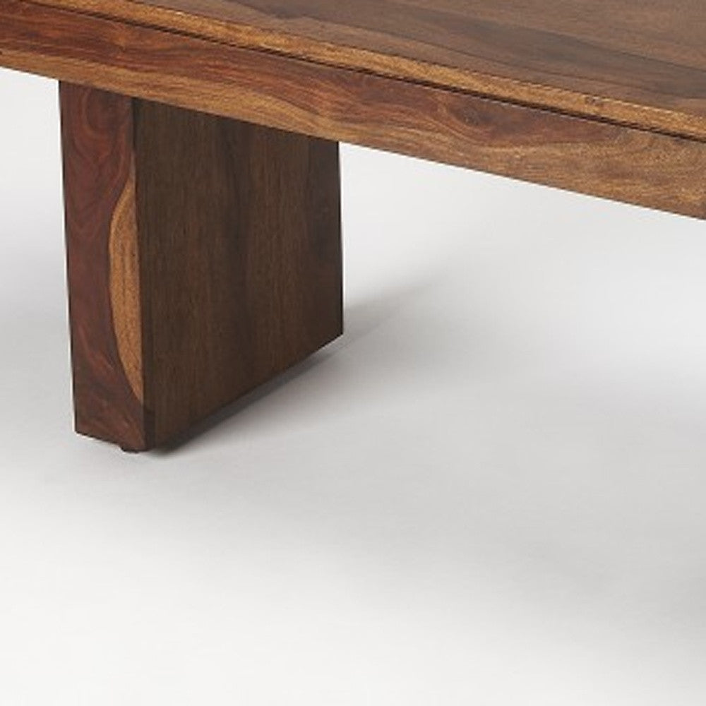 Modern Chunky Solid Wood Bench Homeroots Outdoor