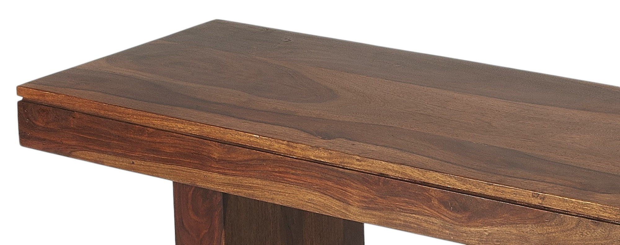 Modern Chunky Solid Wood Bench Homeroots Outdoor