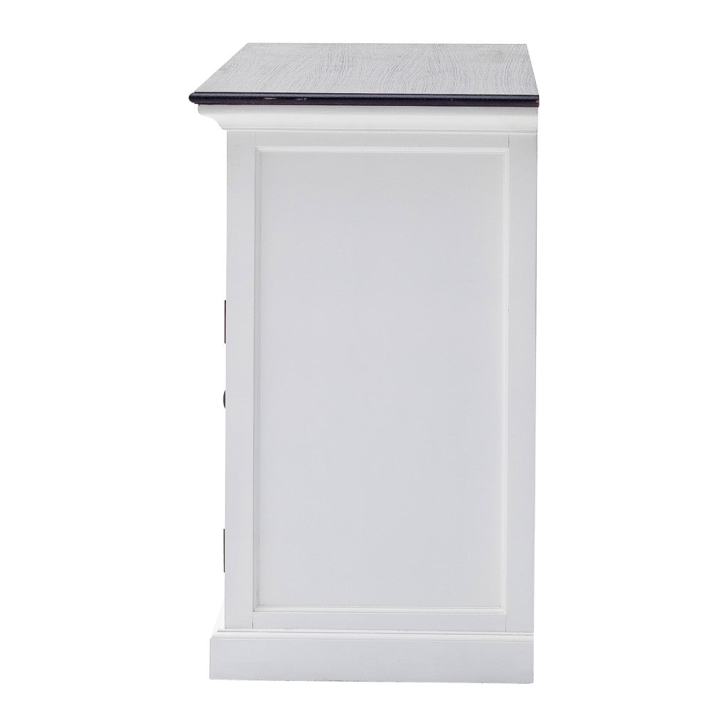 Modern Farmhouse Black And White Buffet Server Homeroots Kitchen & Dining