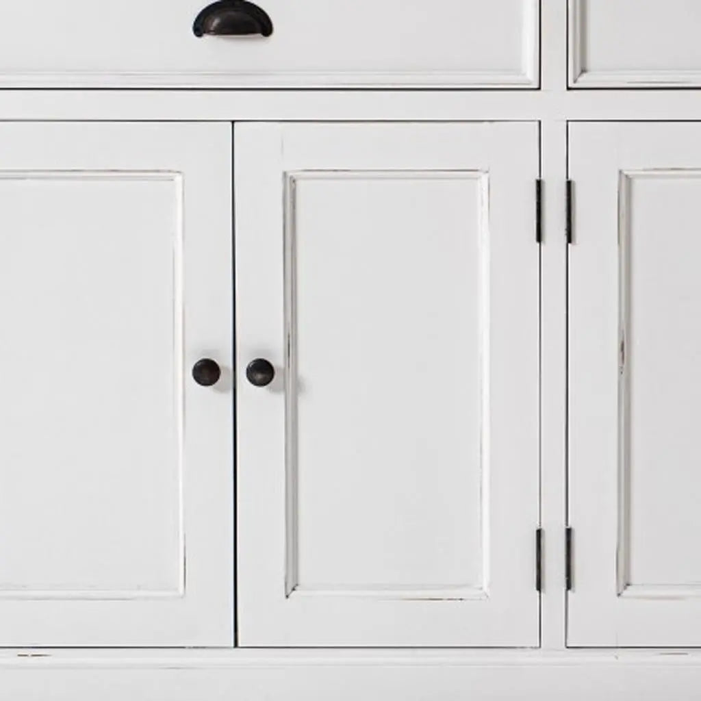 Modern Farmhouse Brown And White Buffet Server Homeroots Kitchen & Dining