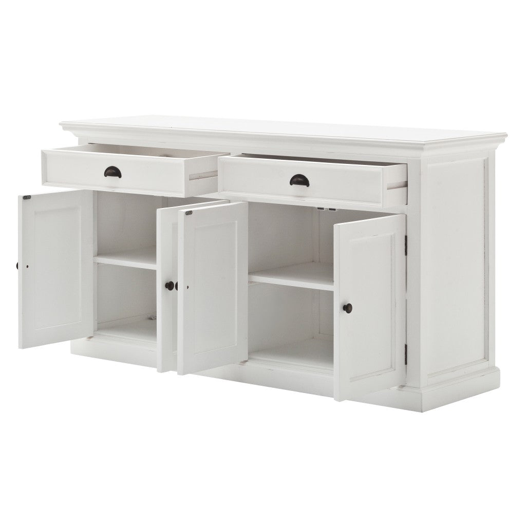 Modern Farmhouse White Buffet Server Homeroots Kitchen & Dining