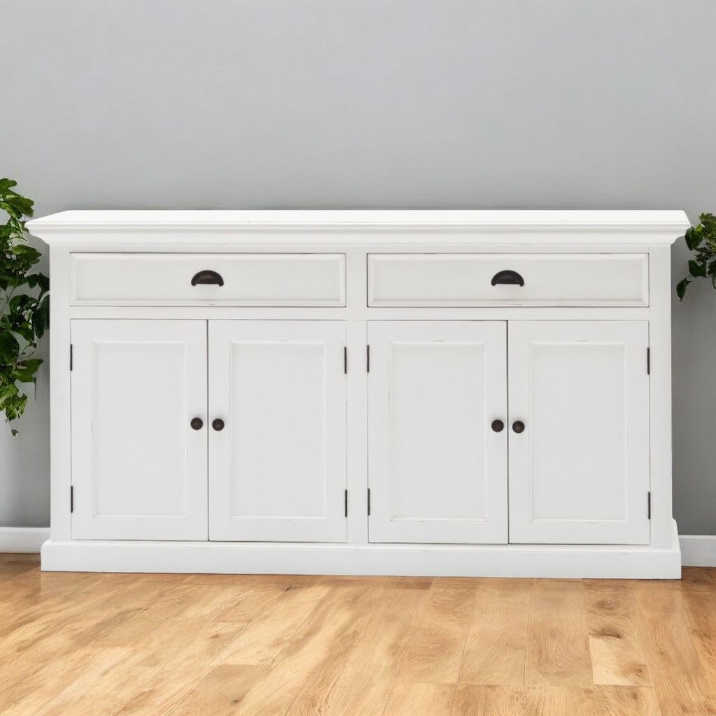 Modern Farmhouse White Buffet Server Homeroots Kitchen & Dining