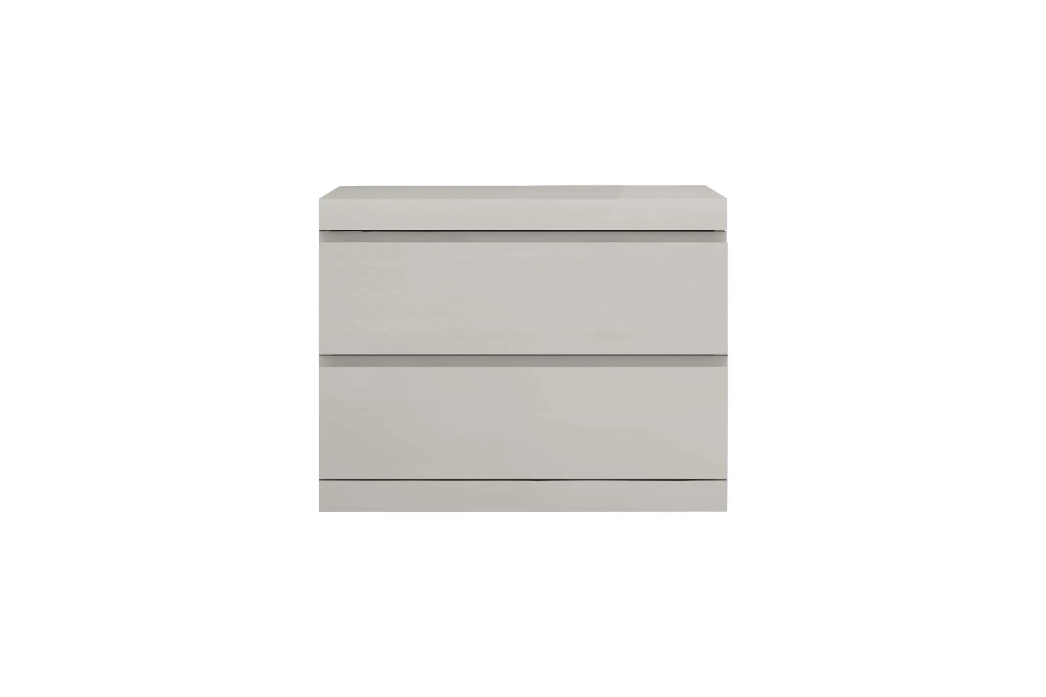 Modern Gray Woodgrain Finish 2 Drawer Nightstand Homeroots Bed & Bath