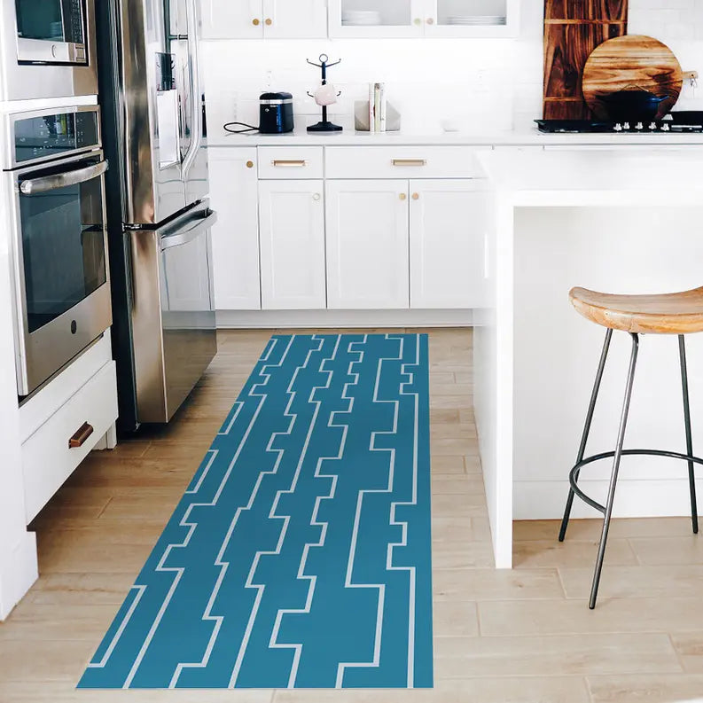 Modern Key' Striped Non-Slip Indoor/Outdoor Rug SBC-LTD
