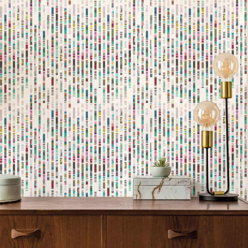 Modern Vinyl Canvas Peel & Stick Wallpaper Panel SBC-LTD
