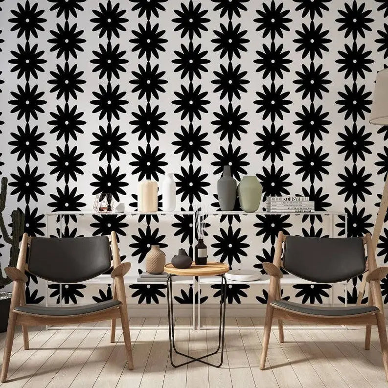 Modern Vinyl Canvas Peel & Stick Wallpaper Panel SBC-LTD