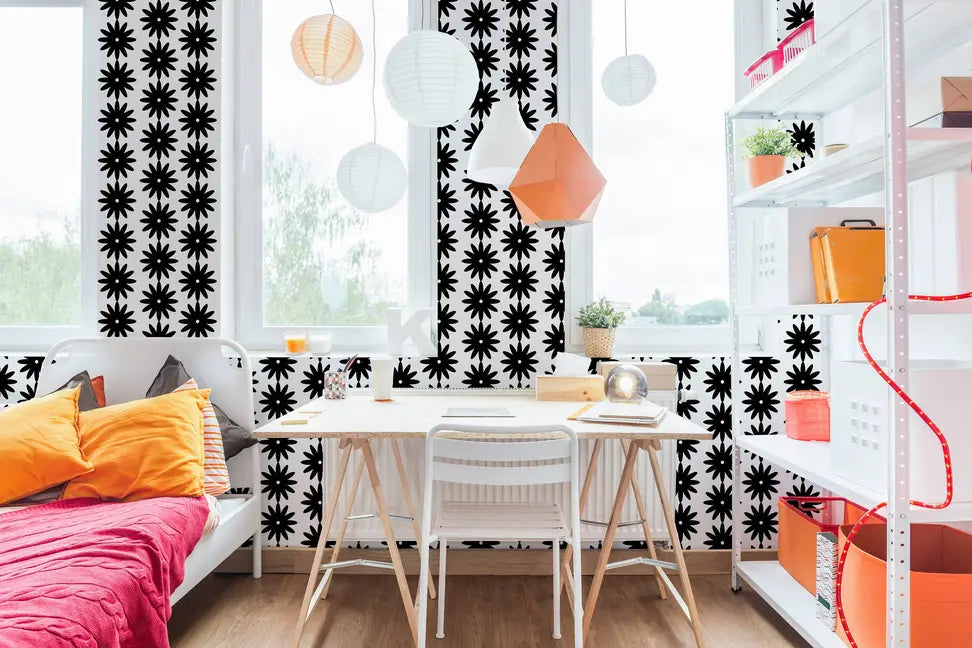 Modern Vinyl Canvas Peel & Stick Wallpaper Panel SBC-LTD