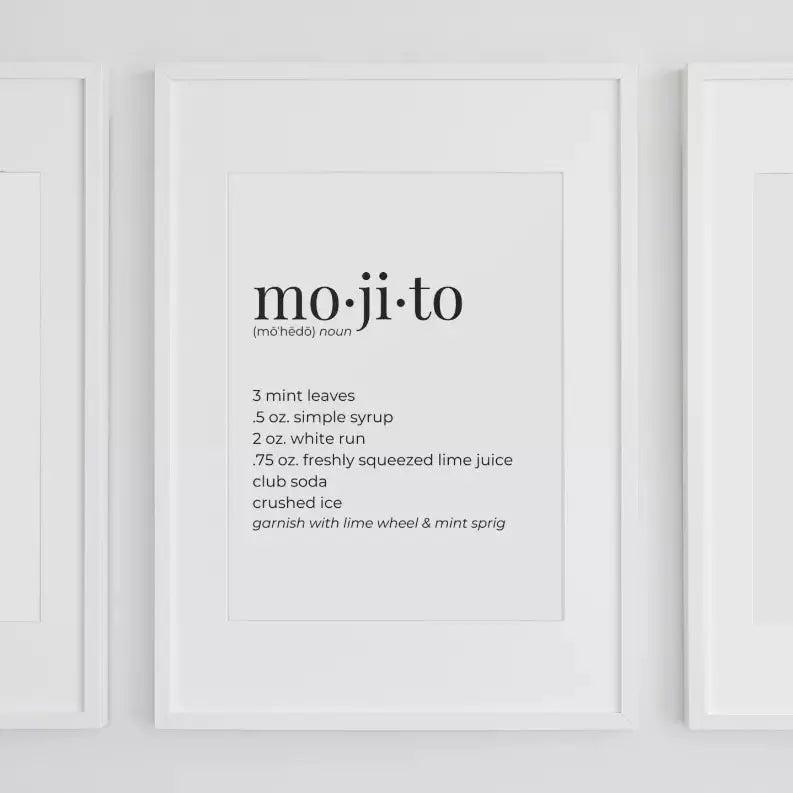 Mojito Wall Art Print Black Cat Bazaar