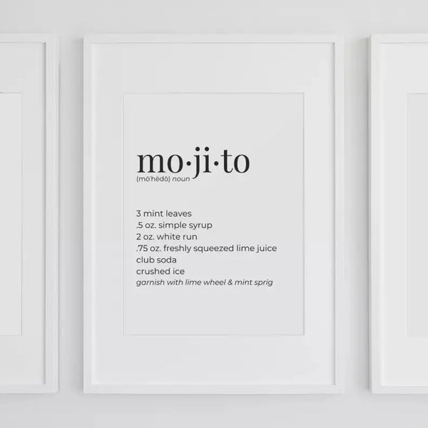 Mojito Wall Art Print Black Cat Bazaar