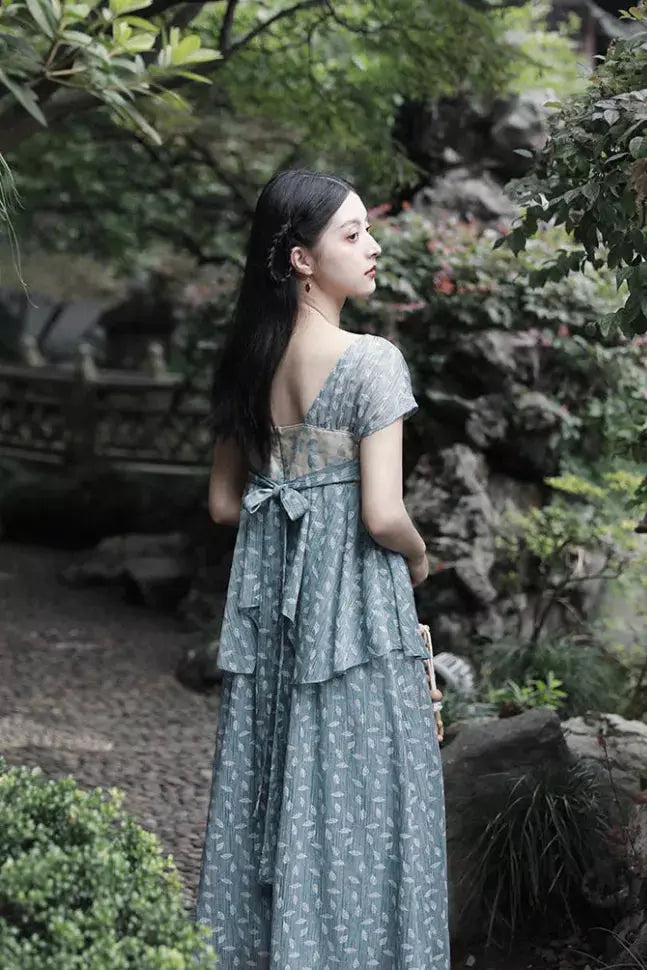 Molifusu  | Cerulean Mangnolia Dress Fangyan