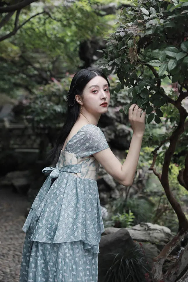 Molifusu  | Cerulean Mangnolia Dress Fangyan