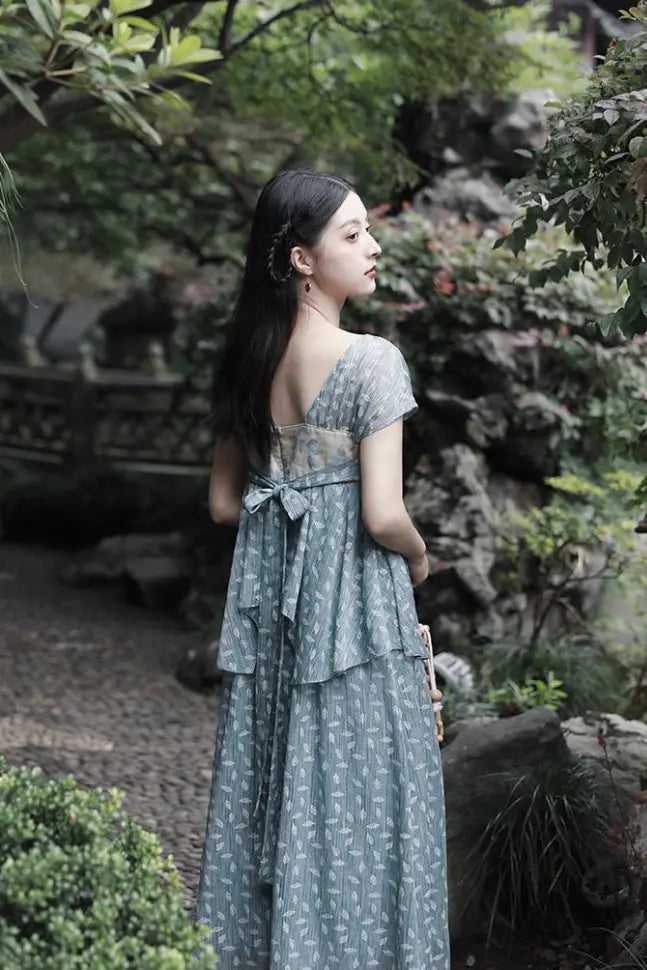 Molifusu  | Cerulean Mangnolia Dress Fangyan