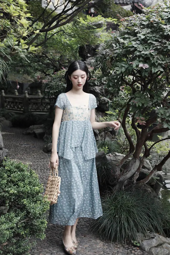 Molifusu  | Cerulean Mangnolia Dress Fangyan