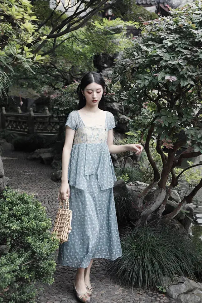 Molifusu  | Cerulean Mangnolia Dress Fangyan