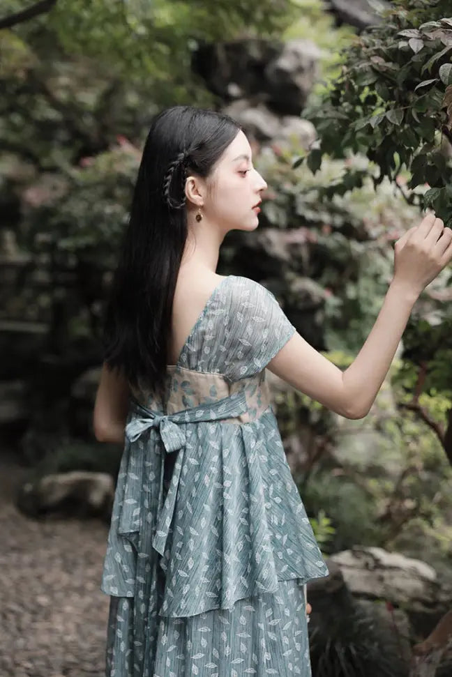 Molifusu  | Cerulean Mangnolia Dress Fangyan