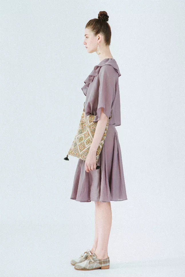 Molifusu  | Purple Thistle Two-set Dress Fangyan