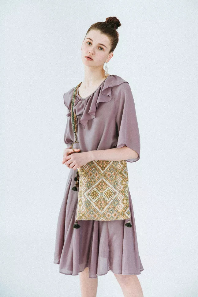 Molifusu  | Purple Thistle Two-set Dress Fangyan