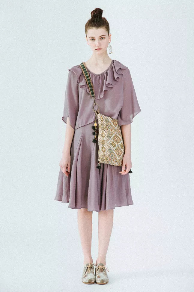Molifusu  | Purple Thistle Two-set Dress Fangyan