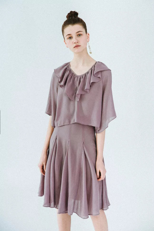 Molifusu  | Purple Thistle Two-set Dress Fangyan