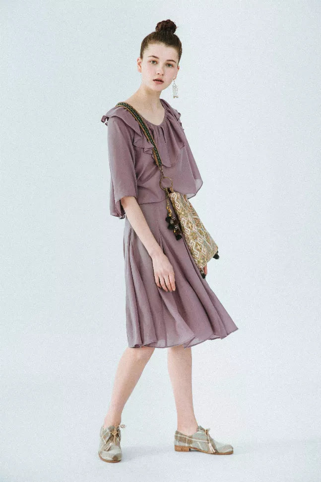 Molifusu  | Purple Thistle Two-set Dress Fangyan