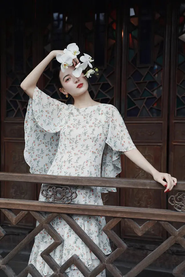 Molifusu  | Ruffle Hecatolite Dress Fangyan