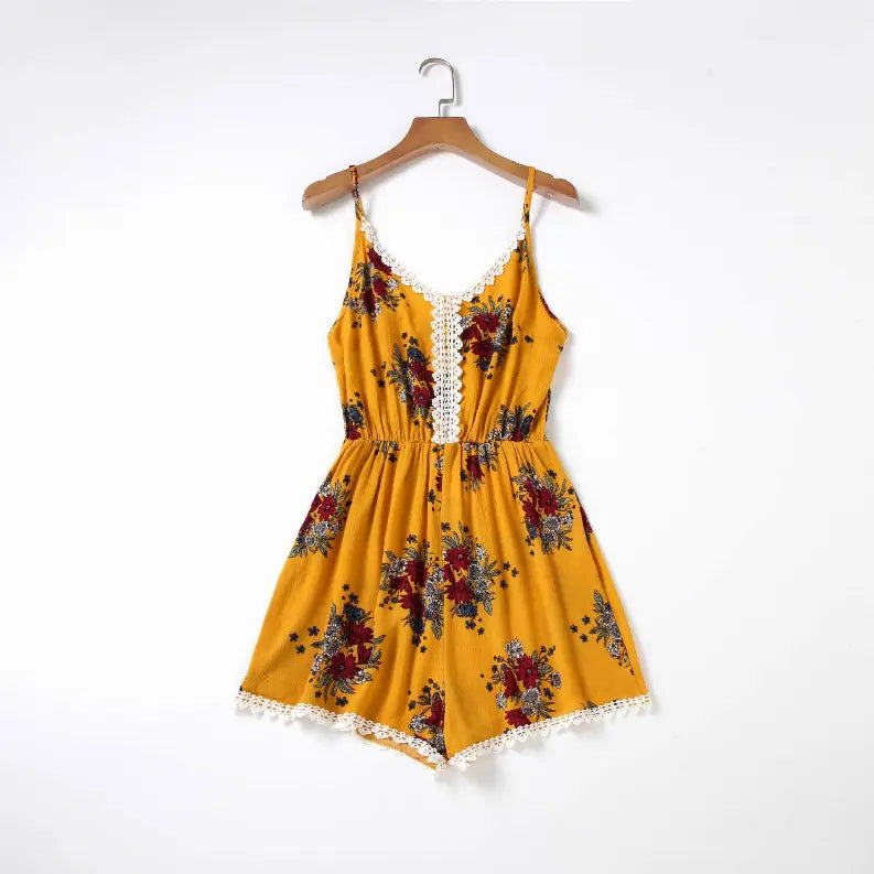 Mom Daughter Matching Golden Yellow Romper Mom And Mini Me Pawsome Pet