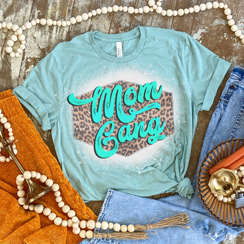 Mom Gang Bleached Shirt CK's Boutique