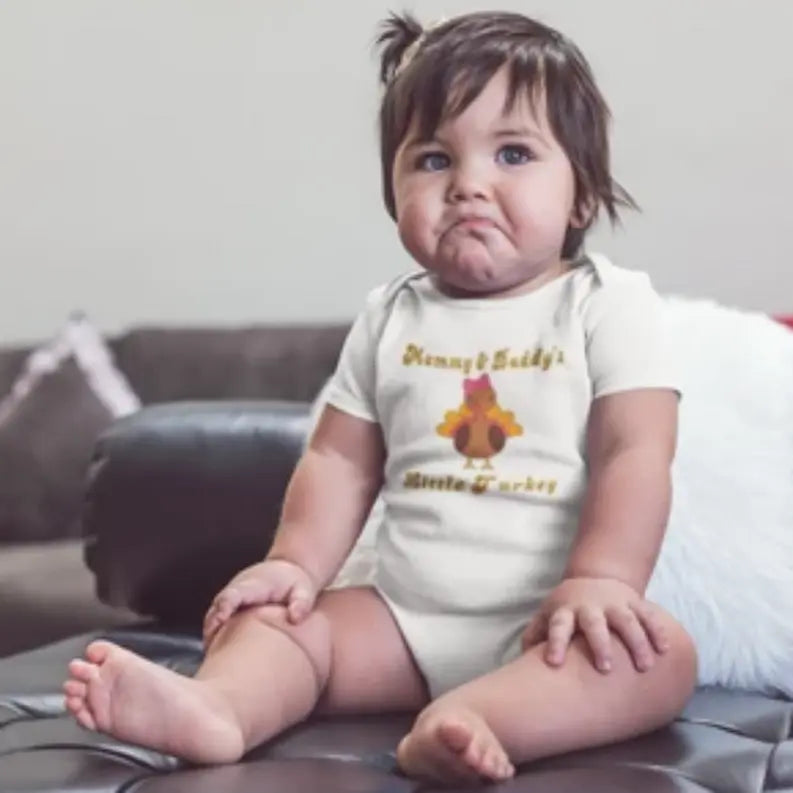 Mommy & Daddy's Little Turkey Bodysuit Dream Team Designs