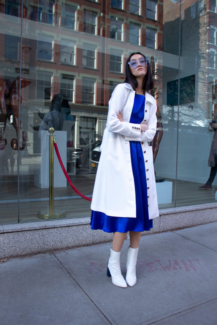 Monique White Coat Maskup Corporation