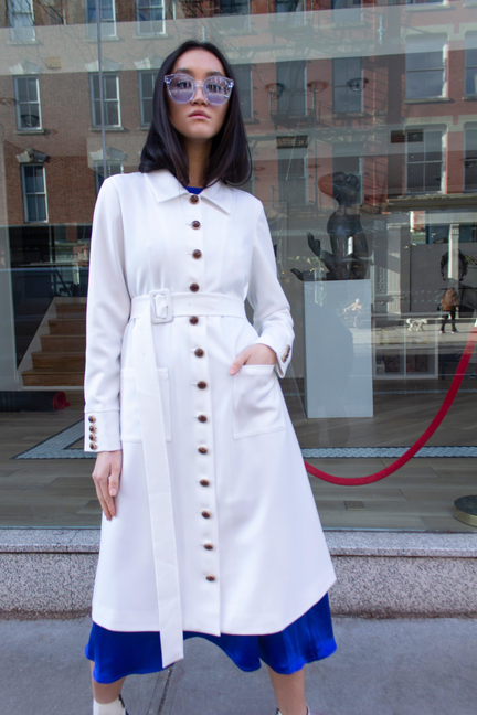 Monique White Coat Maskup Corporation