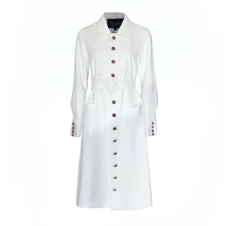 Monique White Coat Maskup Corporation
