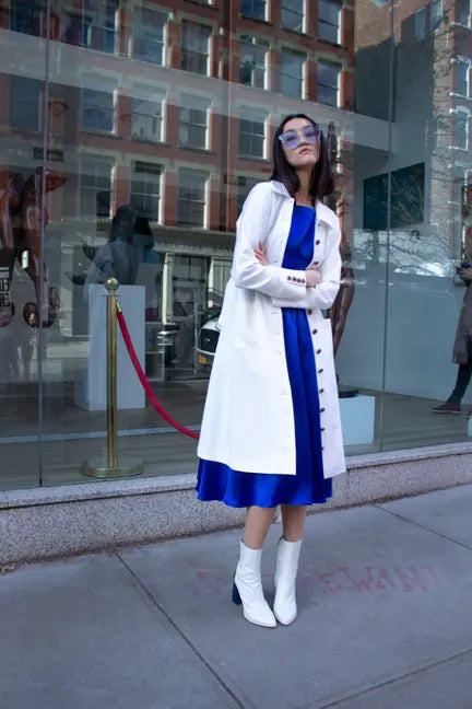Monique White Coat Maskup Corporation