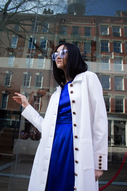 Monique White Coat Maskup Corporation