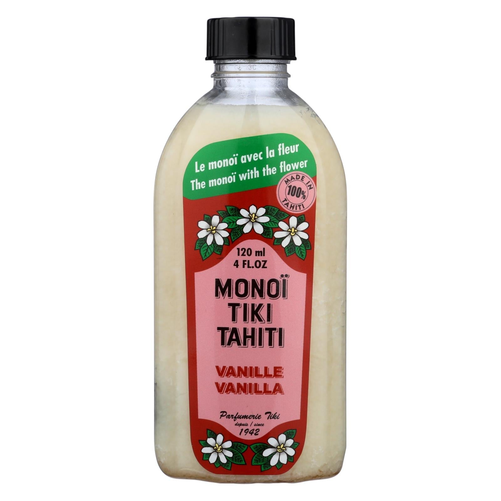 Monoi Tiare Tahiti Coconut Oil Vanilla - 4 Fl Oz - GreatEagleInc