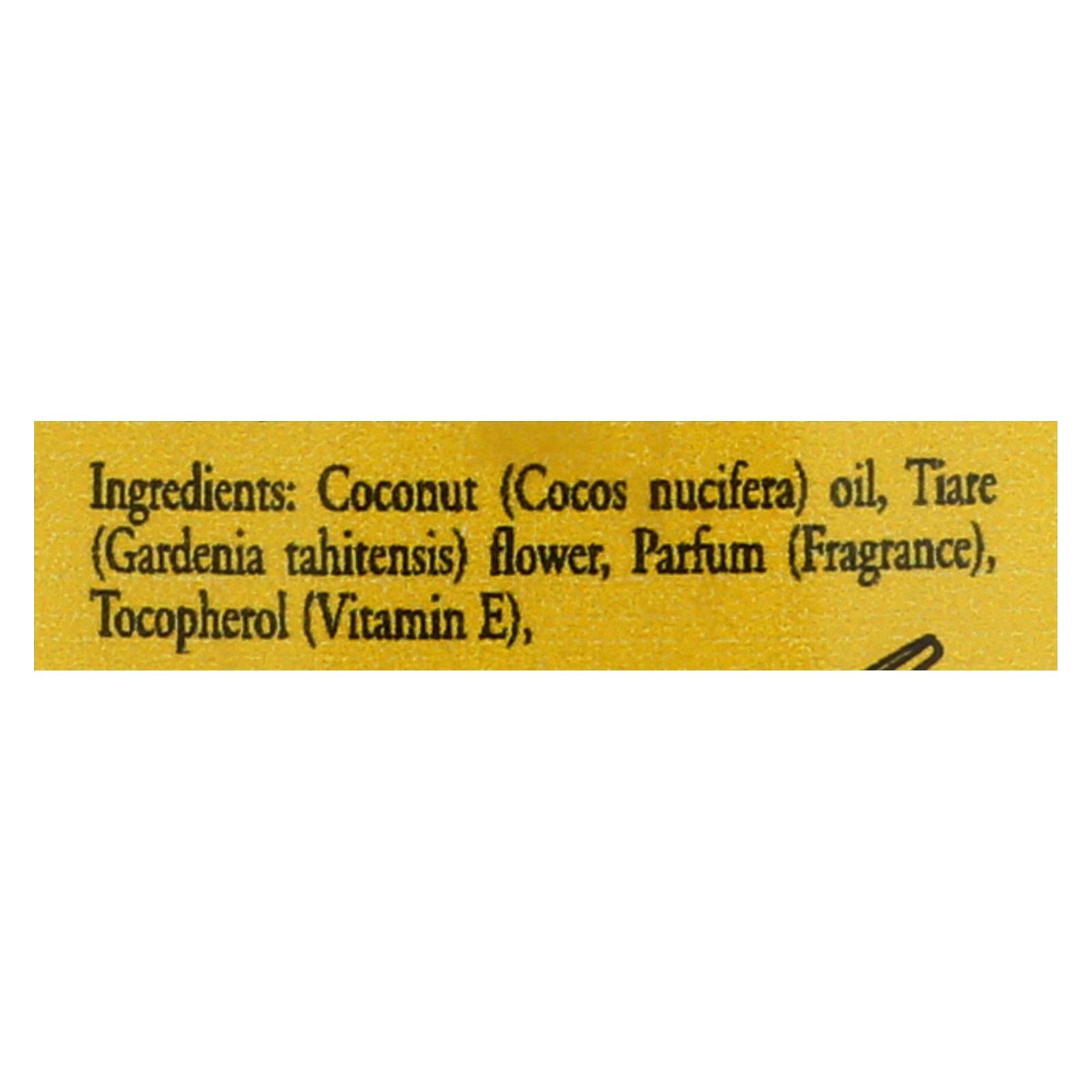Monoi Tiare Tahiti Coconut Oil Vanilla - 4 Fl Oz - GreatEagleInc